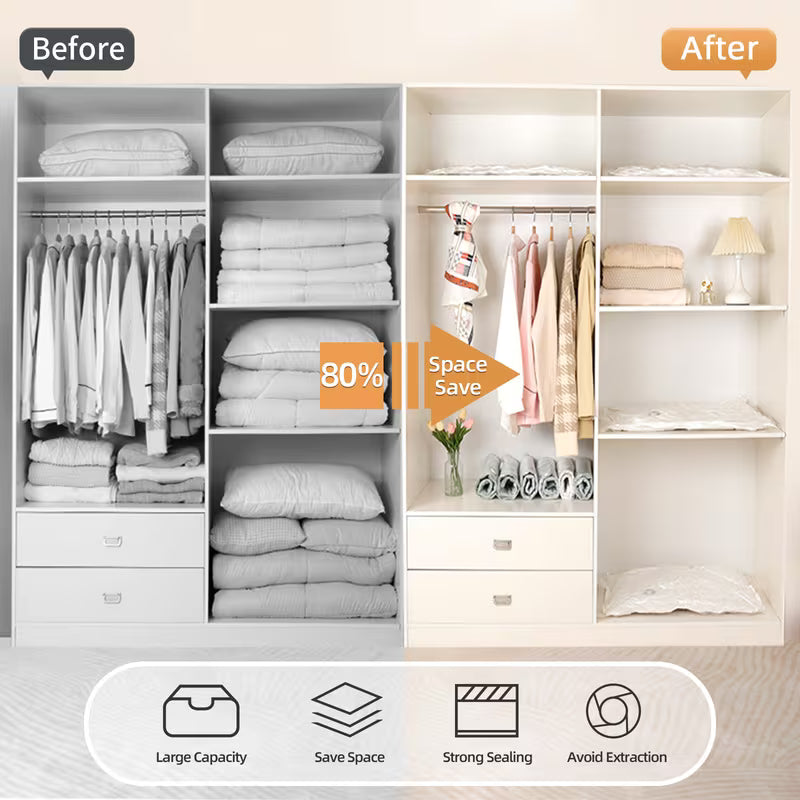 4pcs Thickened Vacuum Storage Bags, Space