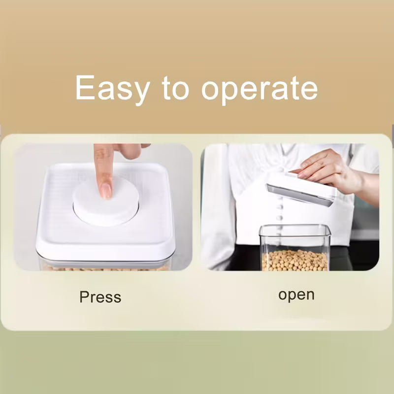 4 PCS 35.5-ounce Airtight Food Storage Containers with Lids and a Push-to-seal Design