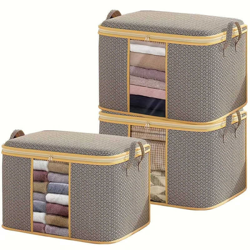 3pcs/Set Large Capacity Fabric Storage Baskets
