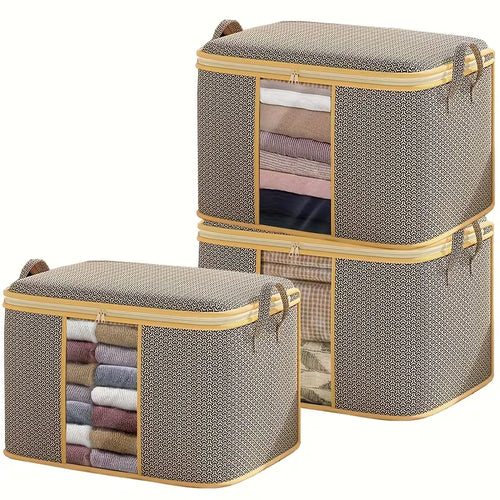 3pcs/Set Large Capacity Fabric Storage Baskets