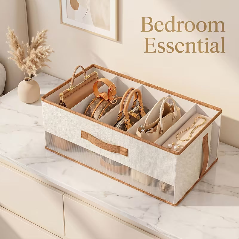 3pc-Foldable Handbag Organizer Storage Box