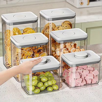 4 PCS 35.5-ounce Airtight Food Storage Containers with Lids and a Push-to-seal Design