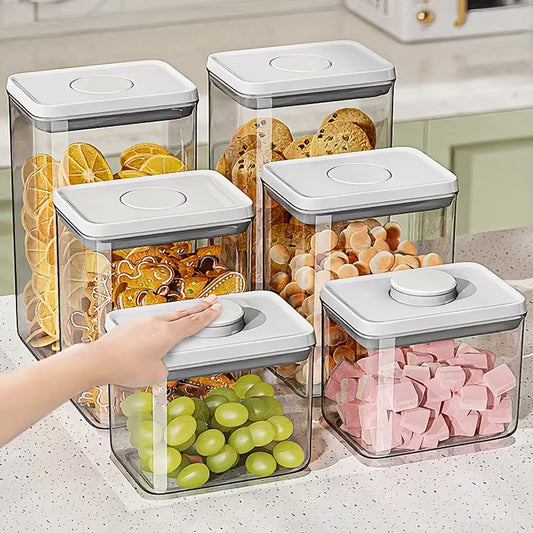 4 PCS 35.5-ounce Airtight Food Storage Containers with Lids and a Push-to-seal Design