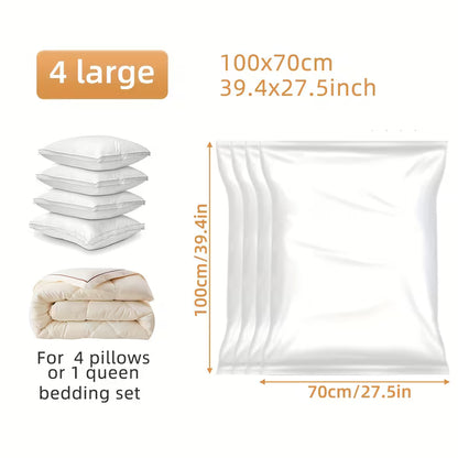 4pcs Thickened Vacuum Storage Bags, Space