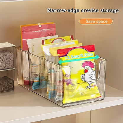 6pc-Four-compartment Large-capacity Transparent Condiment Storage Box