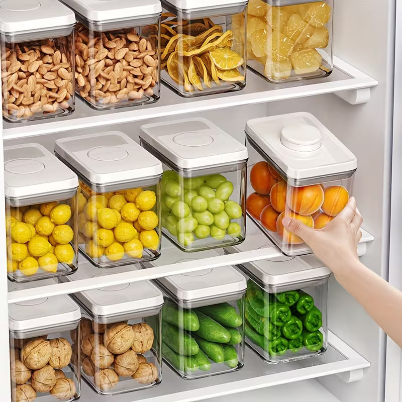 4 PCS 35.5-ounce Airtight Food Storage Containers with Lids and a Push-to-seal Design