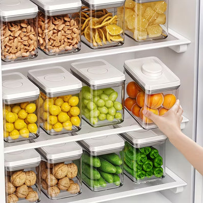 4 PCS 35.5-ounce Airtight Food Storage Containers with Lids and a Push-to-seal Design