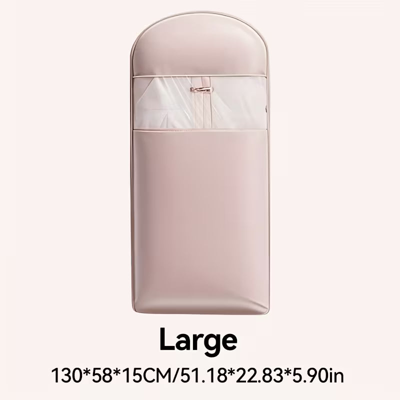 3-Size Pink And Beige Compression Hanging Storage Bags