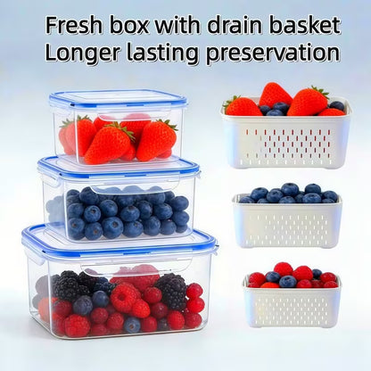 6pcs/Set Large Capacity Fruit Storage Containers