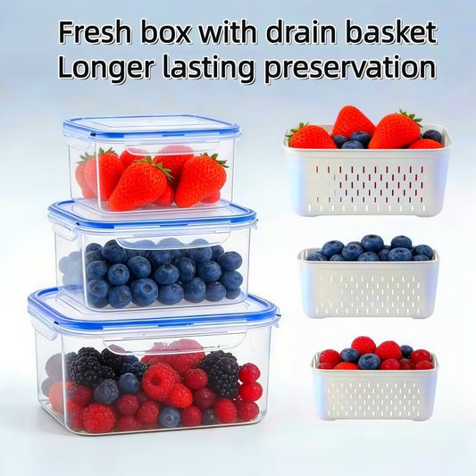 6pcs/Set Large Capacity Fruit Storage Containers