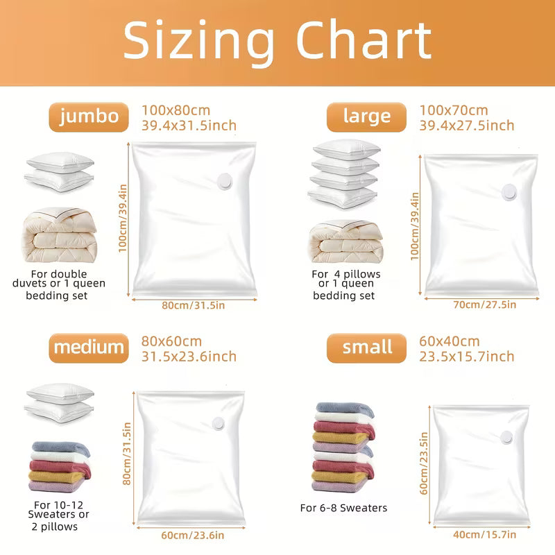4pcs Thickened Vacuum Storage Bags, Space