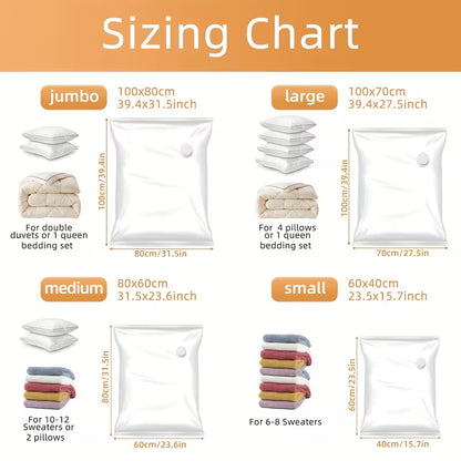 4pcs Thickened Vacuum Storage Bags, Space