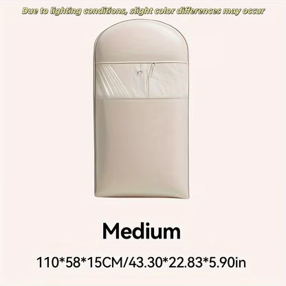 3-Size Pink And Beige Compression Hanging Storage Bags