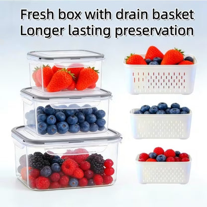 6pcs/Set Large Capacity Fruit Storage Containers