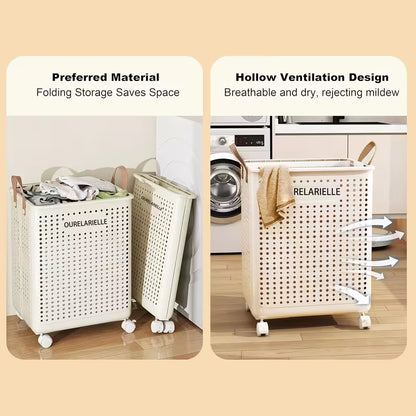 2pc-One Large Foldable Laundry Basket Without Cover