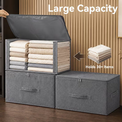 4pcs-Upgraded Extra-large Foldable Cationic Storage Box