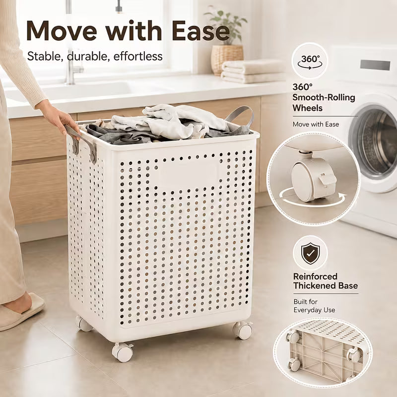2pc-One Large Foldable Laundry Basket Without Cover
