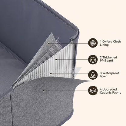 4pcs-Upgraded Extra-large Foldable Cationic Storage Box