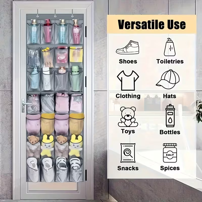 3pc-40 Pocket Door Hanging Organizer with Slip Hooks