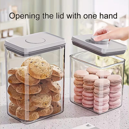 4 PCS 35.5-ounce Airtight Food Storage Containers with Lids and a Push-to-seal Design