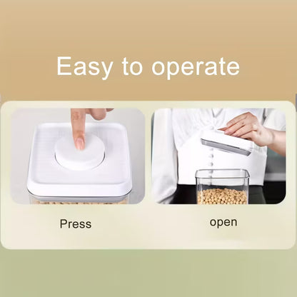 4 PCS 35.5-ounce Airtight Food Storage Containers with Lids and a Push-to-seal Design